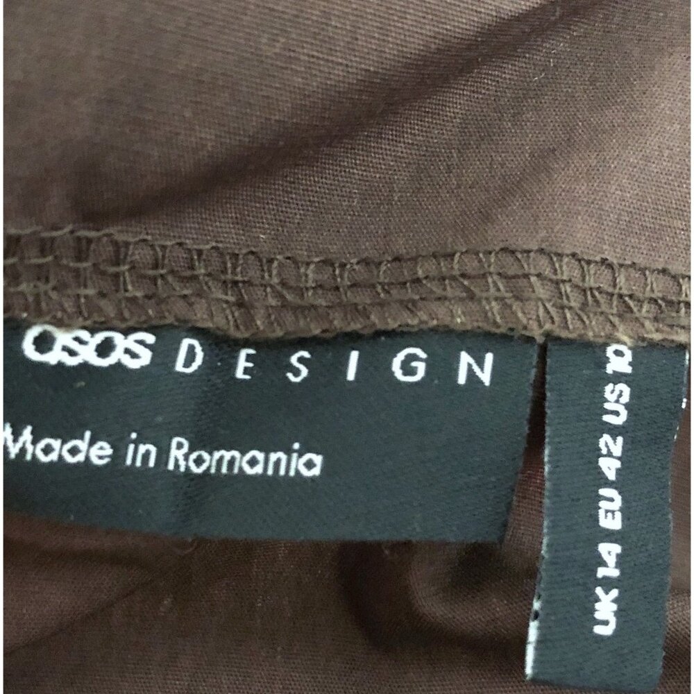 Asos Design Solid Dark Brown Round Neck Long Slee… - image 3